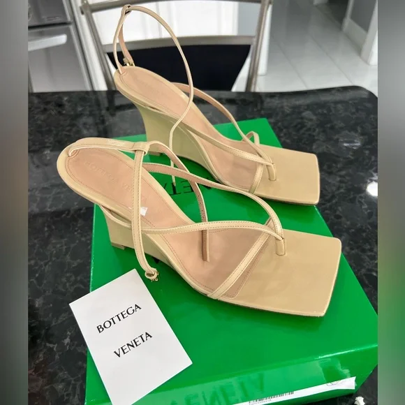 Bottega Veneta Beige Strappy Heels - Picture 2 of 9
